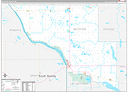Big Stone Wall Map Premium Style